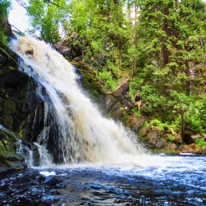 Карелия. Водопад Юканоски