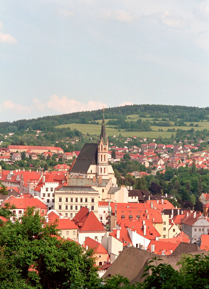 Вид на город в Чехии