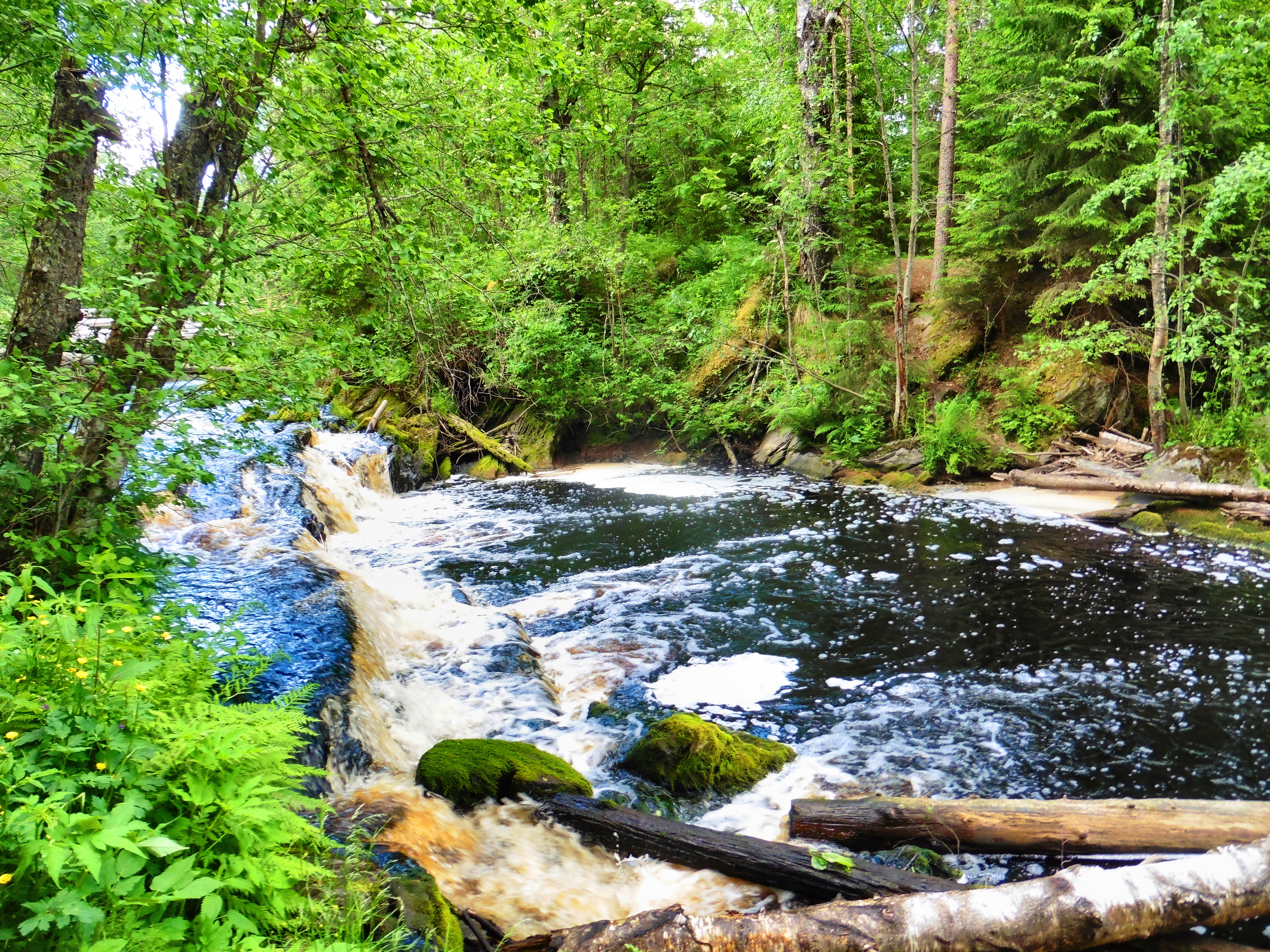 Карелия. Водопад Юканоски